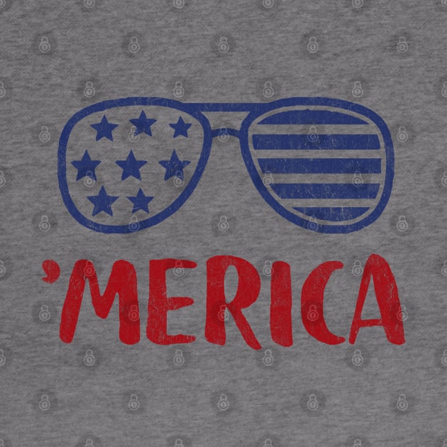 Merica American Flag Sunglasses by Tingsy